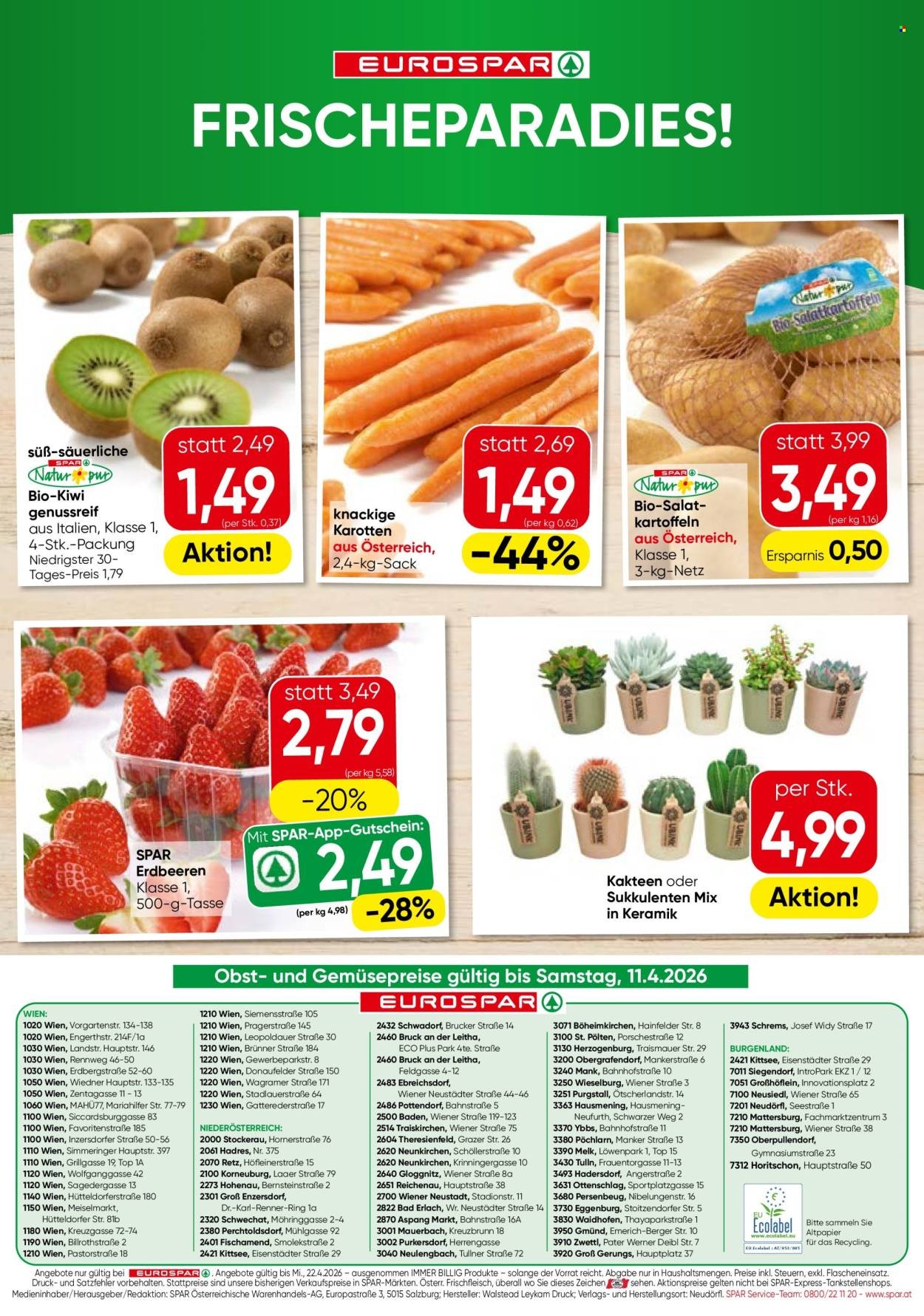 EUROSPAR Flugblatt - KW 15 - Wien, Niederösterreich, Burgenland