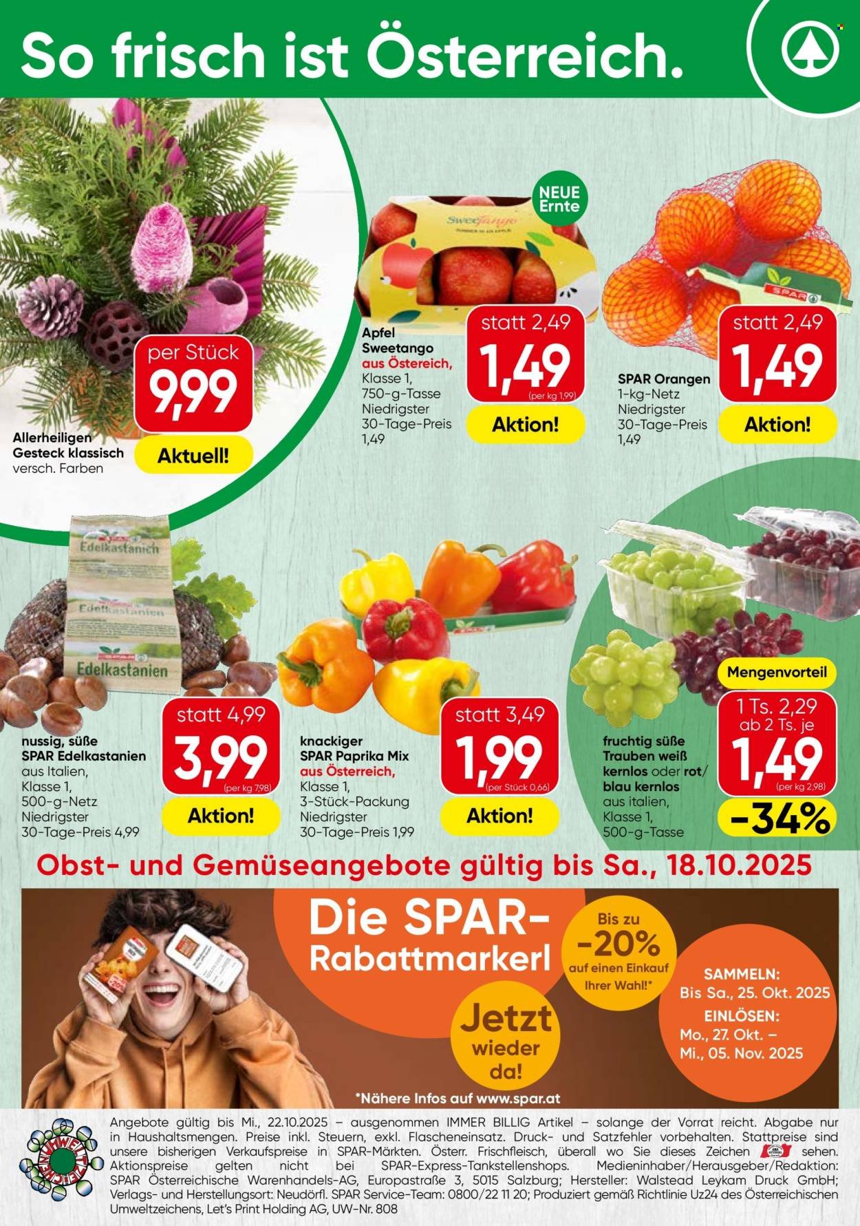 SPAR Flugblatt - Obst & Gemüse KW 42 (2025-10-13 - 2025-10-18) | 1