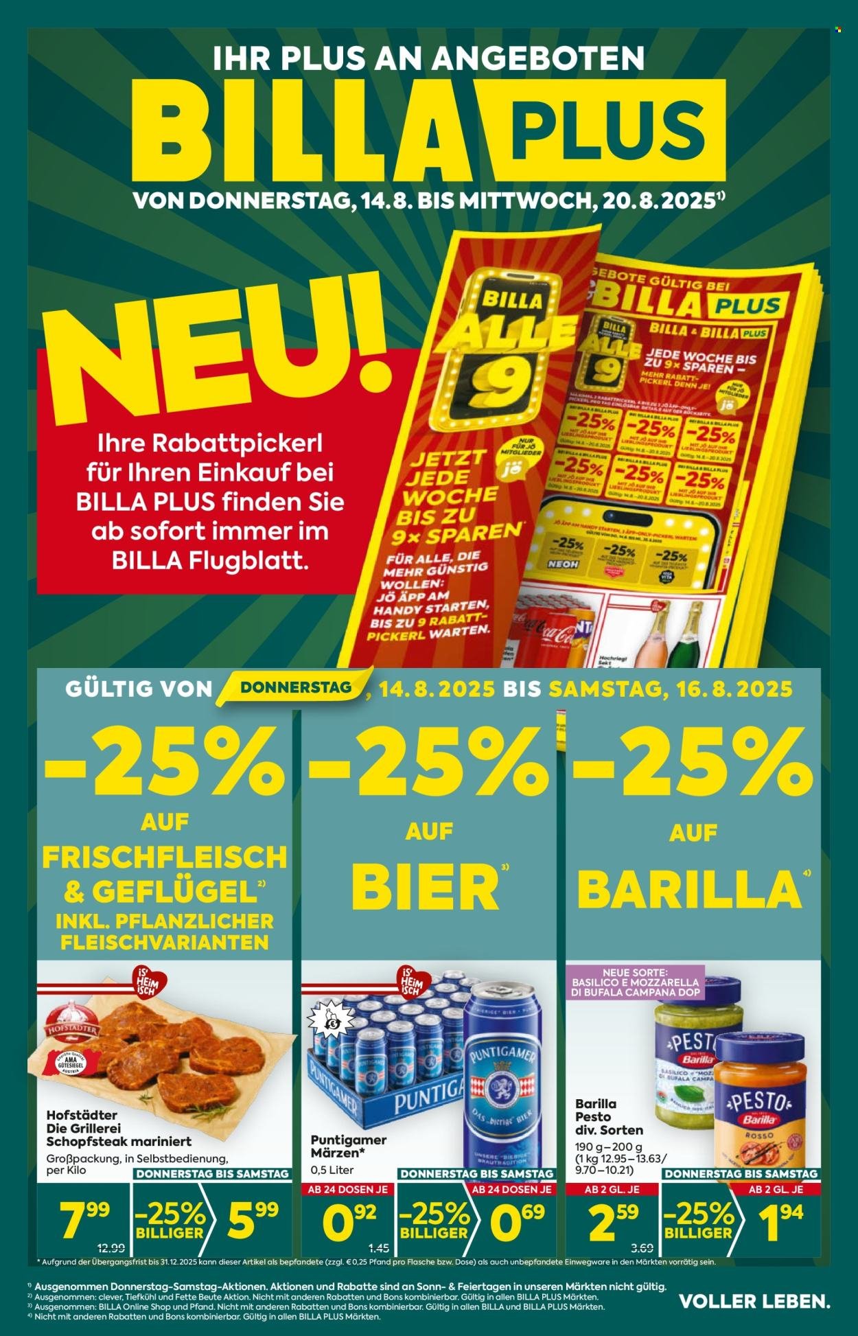BILLA PLUS Flugblatt - Ab Donnerstag, 14.8.2025 (2025-08-14 - 2025-08-20) | 1