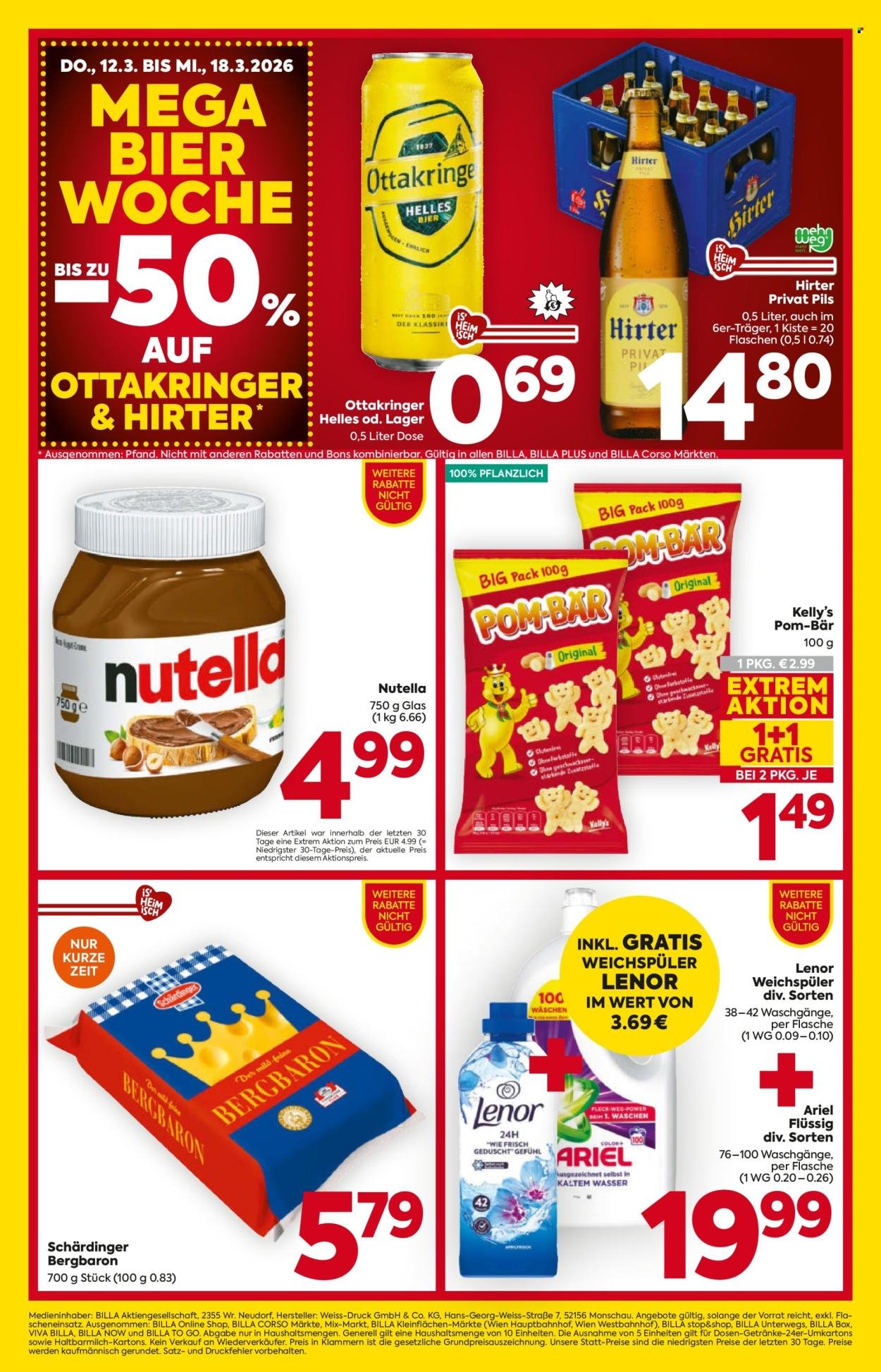 BILLA Flugblatt - Ab Donnerstag, 12.3.2026