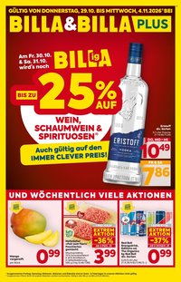 BILLA Flugblatt - Ab Donnerstag, 29.10.2026