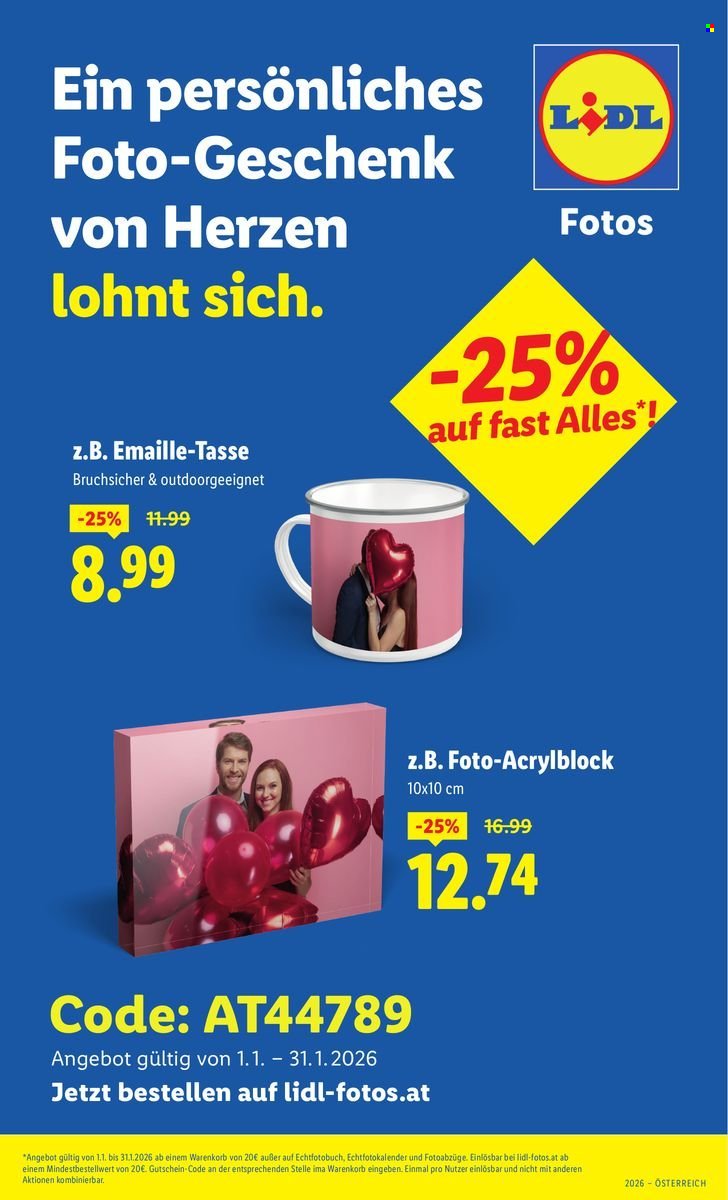 LIDL Flugblatt - Foto-Geschenke von Herzen