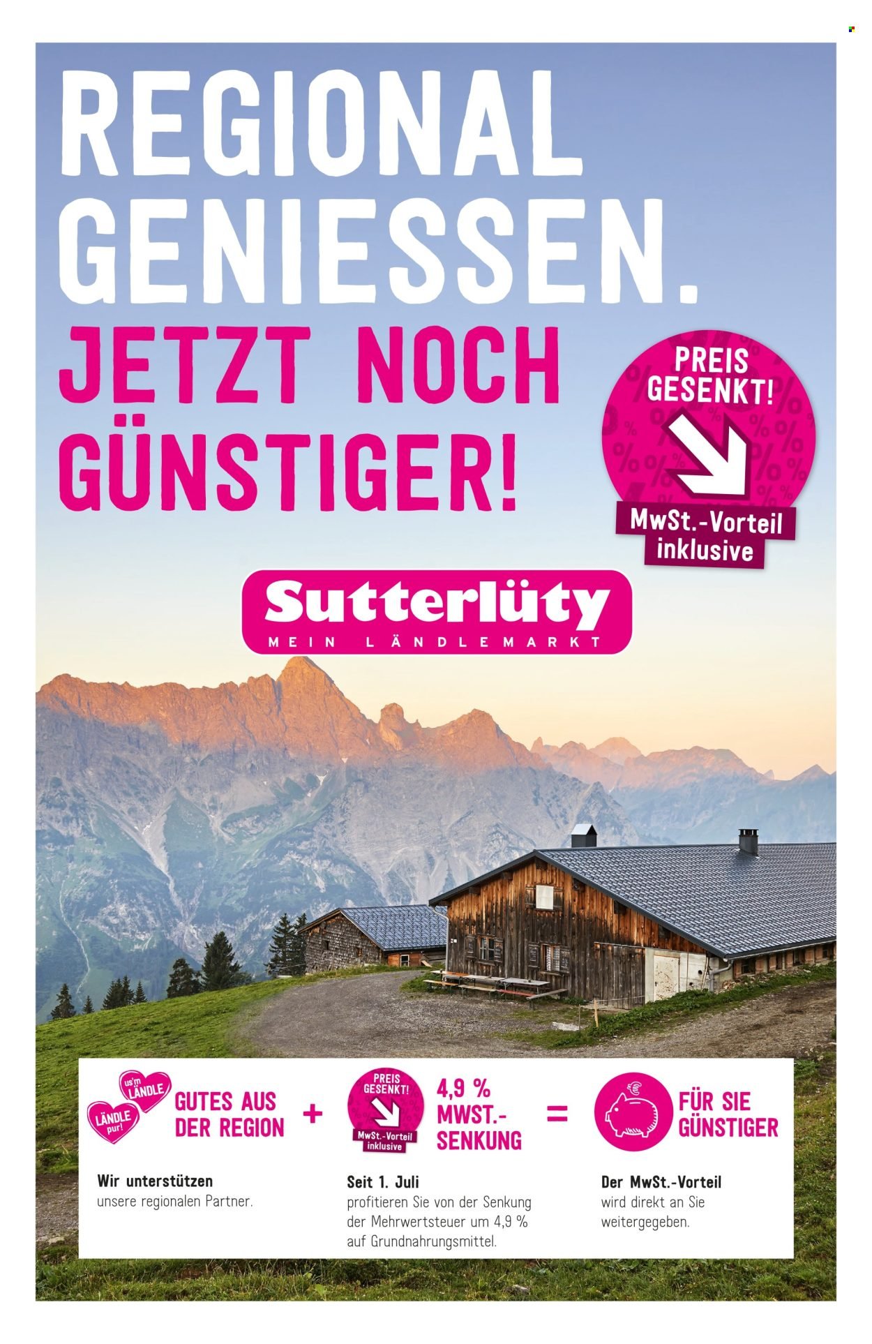SUTTERLÜTY Flugblatt - Ab Donnerstag, 2.7.2026