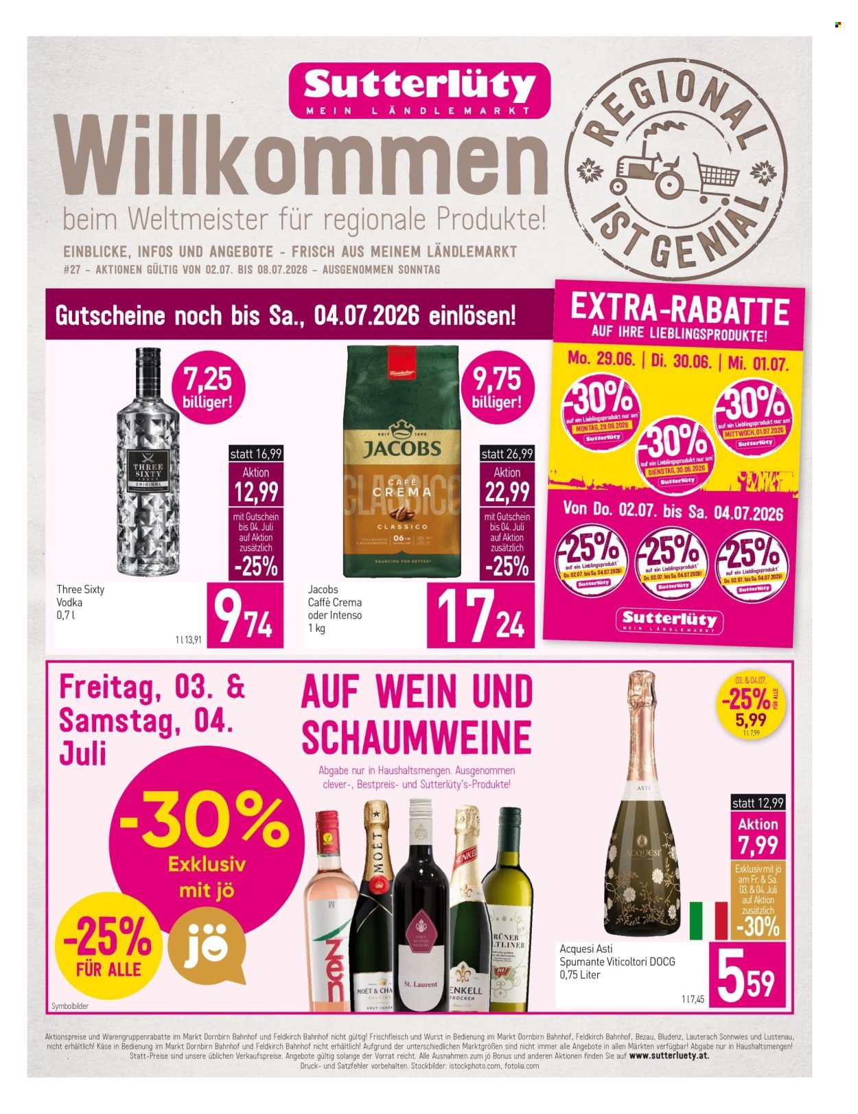 SUTTERLÜTY Flugblatt - Ab Donnerstag, 2.7.2026
