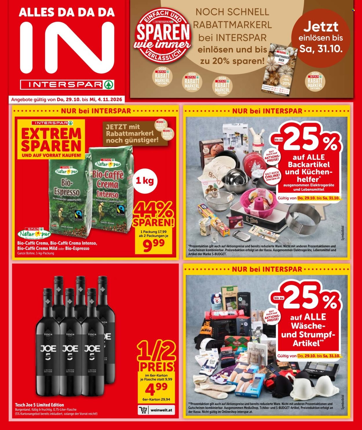 INTERSPAR Flugblatt - Ab Donnerstag, 29.10.2026