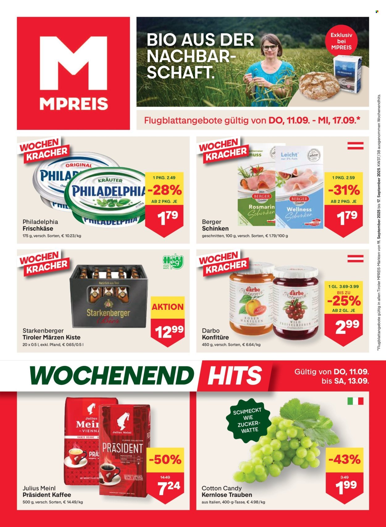 MPREIS Flugblatt - Ab Donnerstag, 11.9.2025 (2025-09-11 - 2025-09-17) | 1