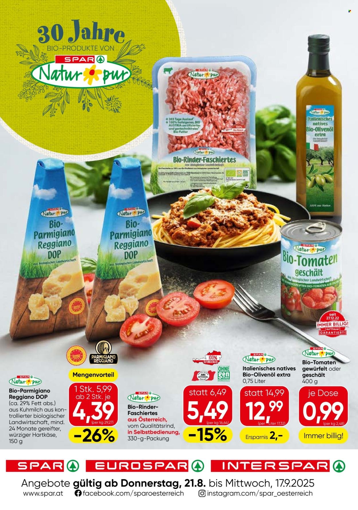 SPAR Flugblatt - Spar Natur*pur KW 34 (2025-08-21 - 2025-09-17) | 1