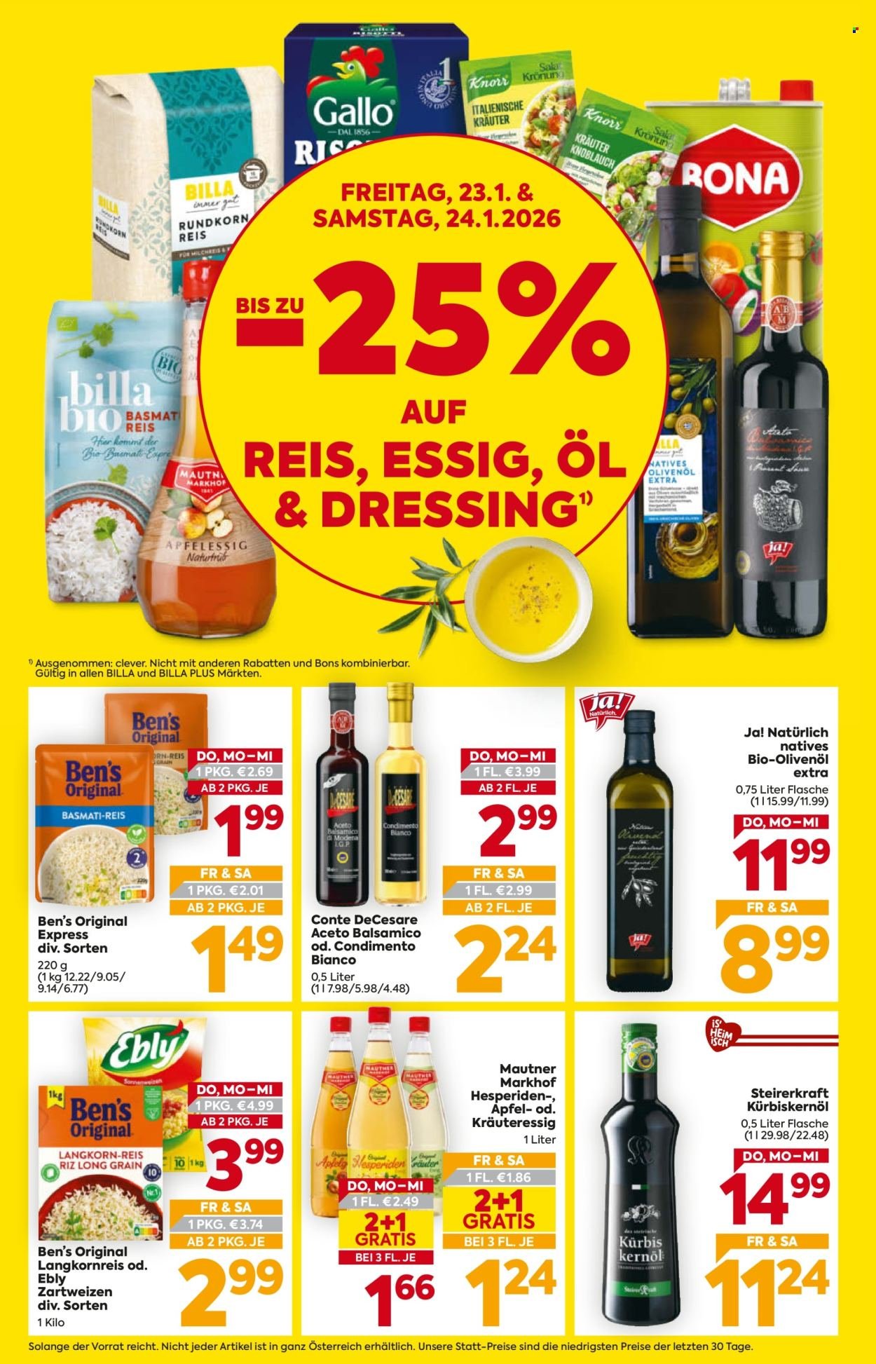 BILLA Flugblatt - Ab Donnerstag, 22.1.2026