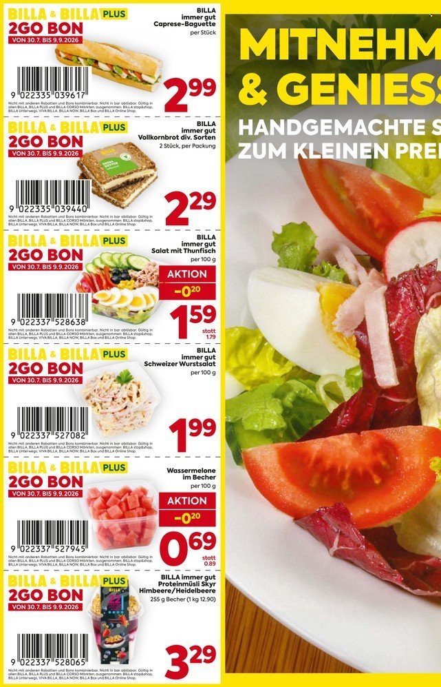 BILLA Flugblatt - Ab Donnerstag, 30.7.2026