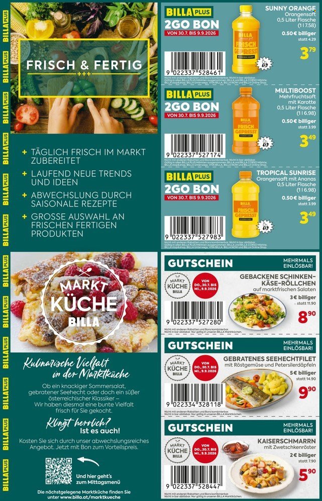 BILLA Flugblatt - Ab Donnerstag, 30.7.2026