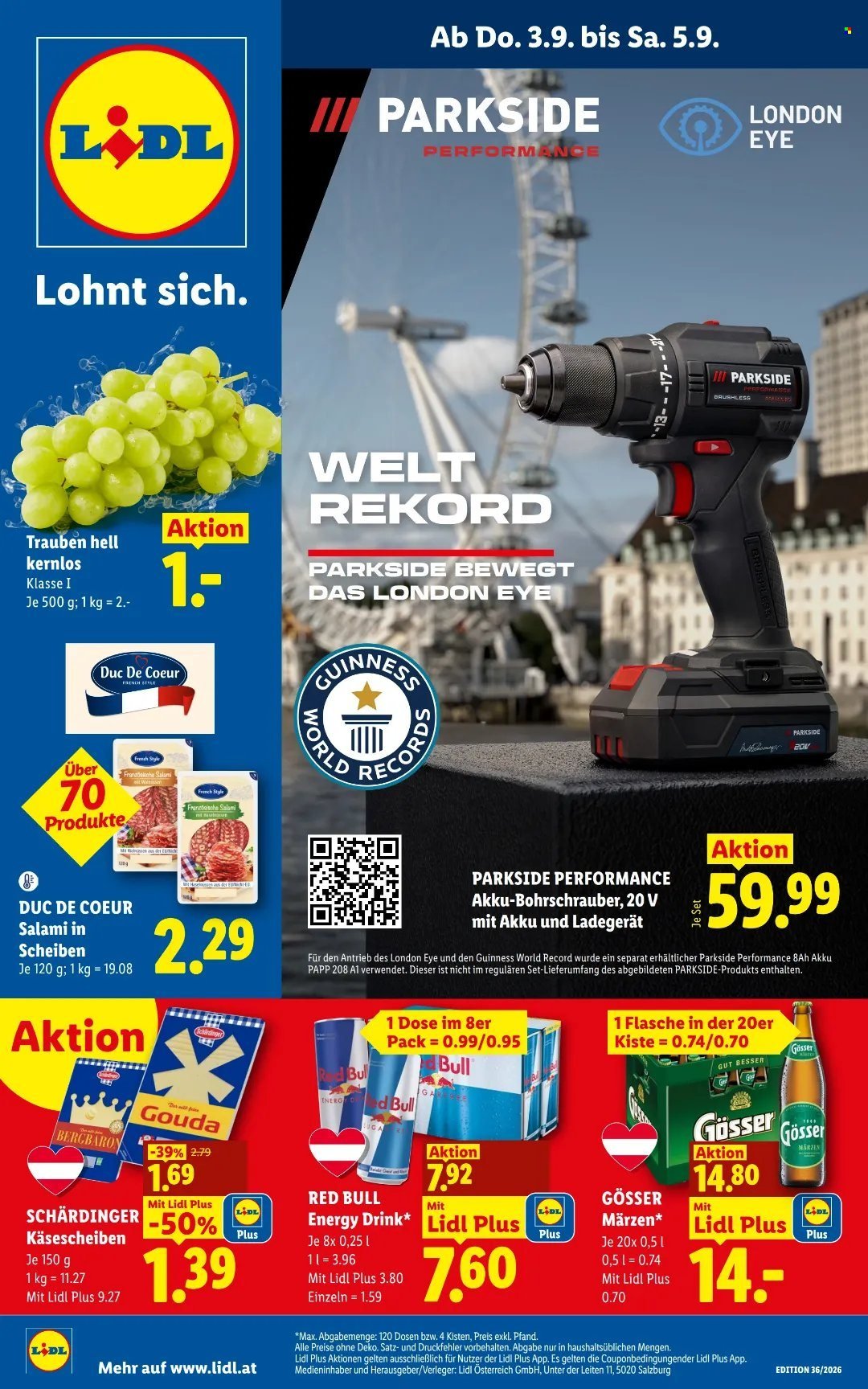 LIDL Flugblatt - Ab Donnerstag, 3.9.2026