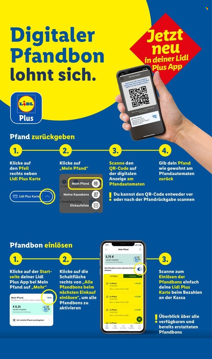 LIDL Flugblatt - Digitaler Pfandbon (2025-09-19) | 1