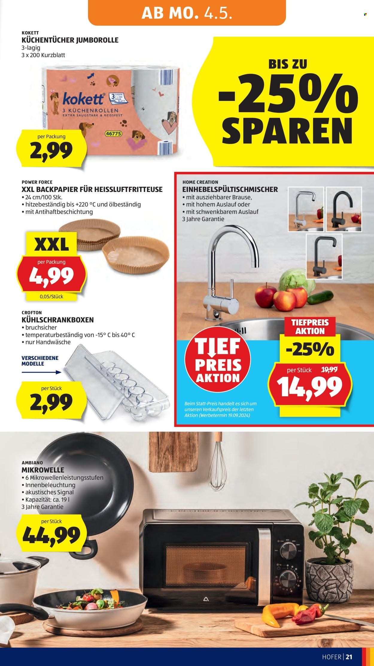HOFER Flugblatt - Ab Mittwoch, 29.4.2026