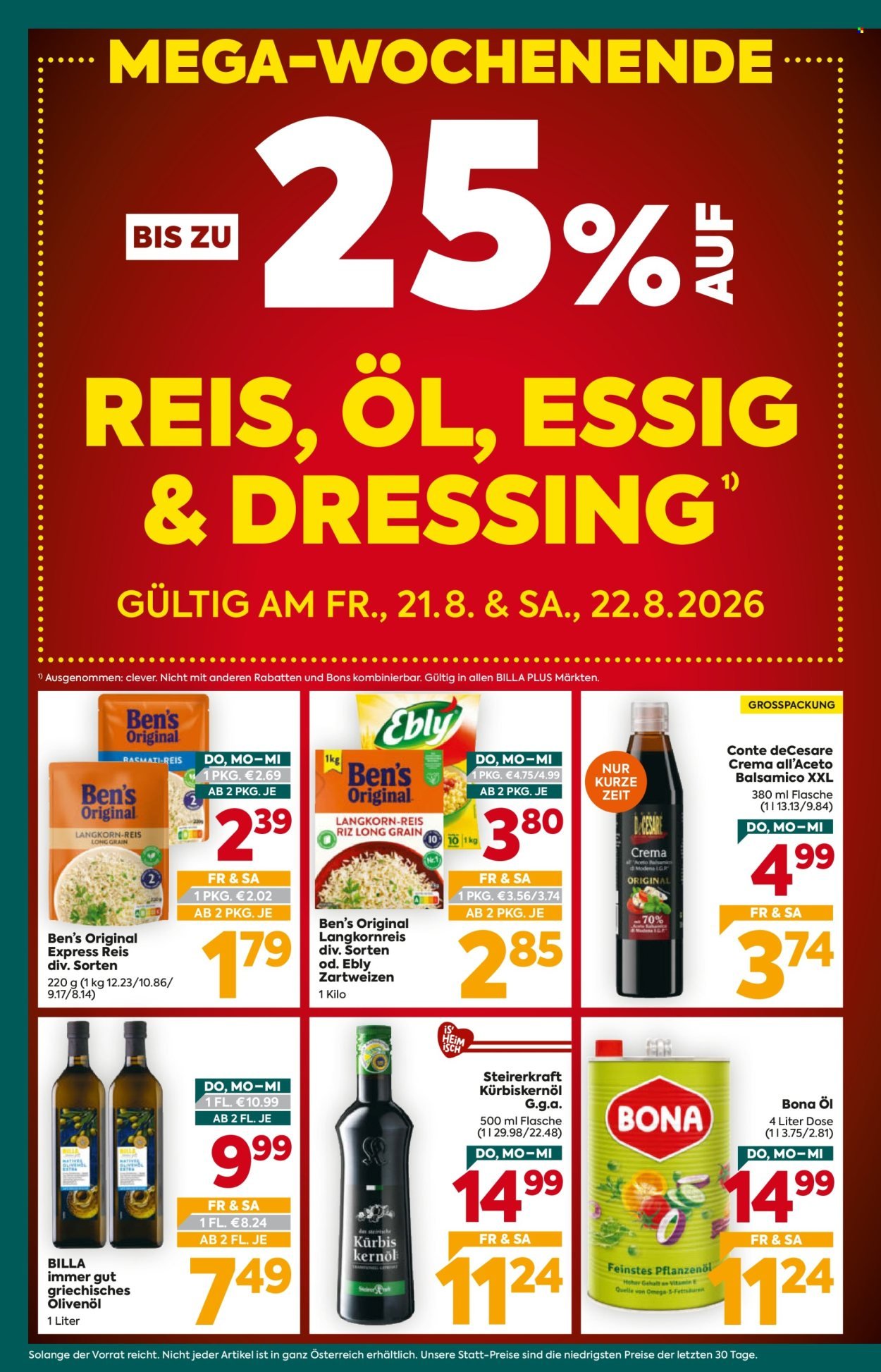 BILLA PLUS Flugblatt - Ab Donnerstag, 20.8.2026