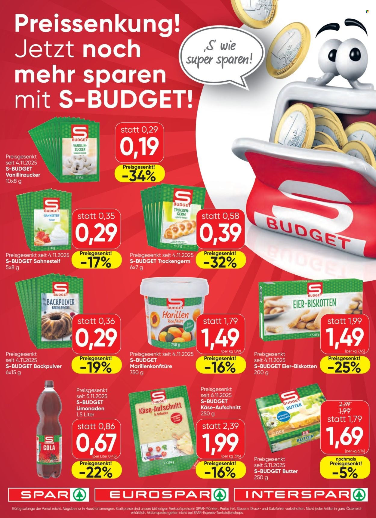 EUROSPAR Flugblatt - S-BUDGET KW45 (2025-11-06 - 2025-11-14)