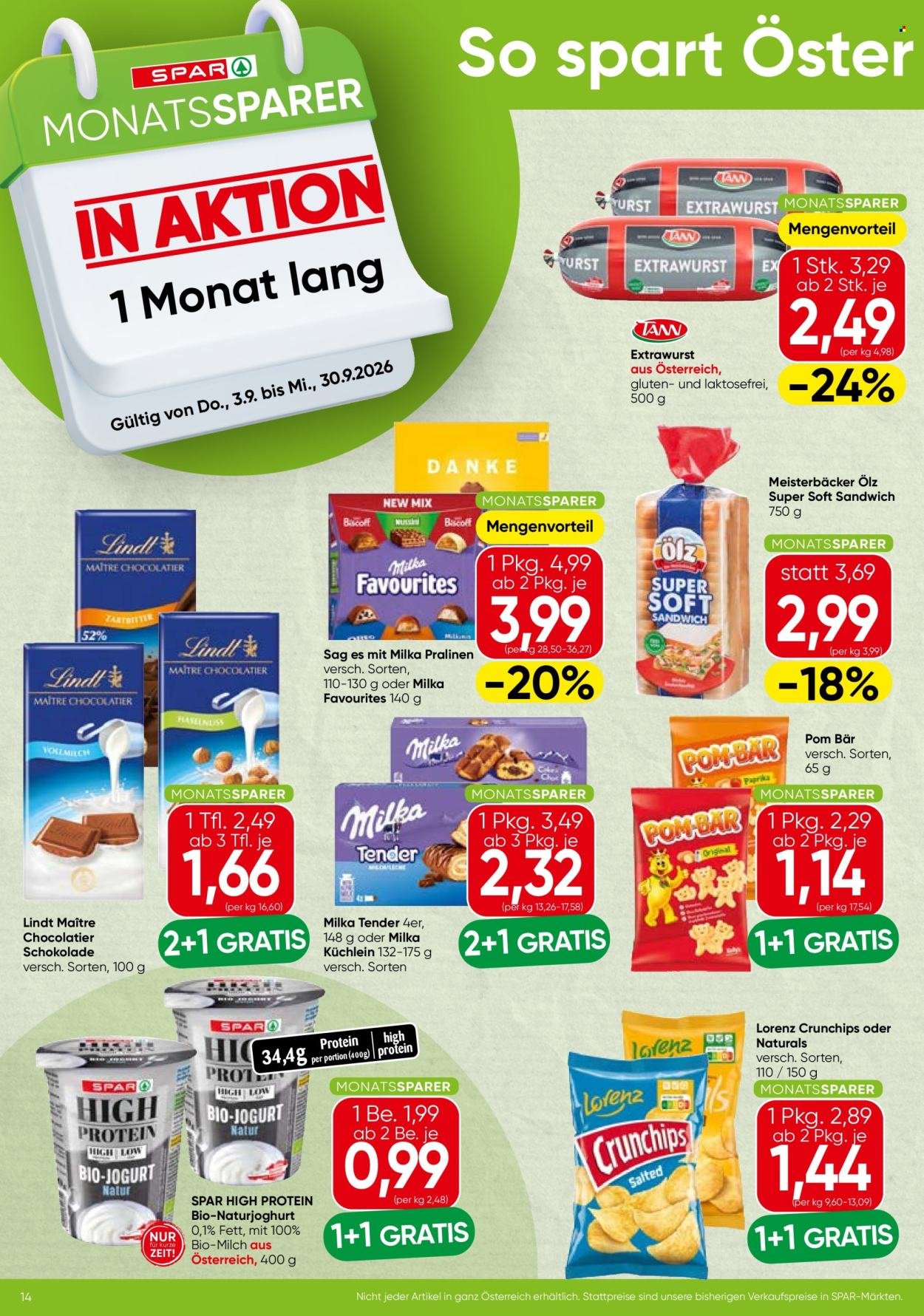 INTERSPAR Flugblatt - Ab Donnerstag, 3.9.2026