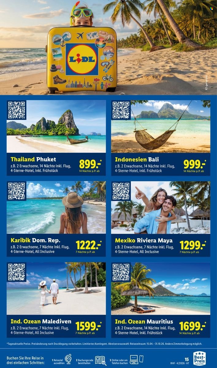LIDL Flugblatt - April Reise-Highlights