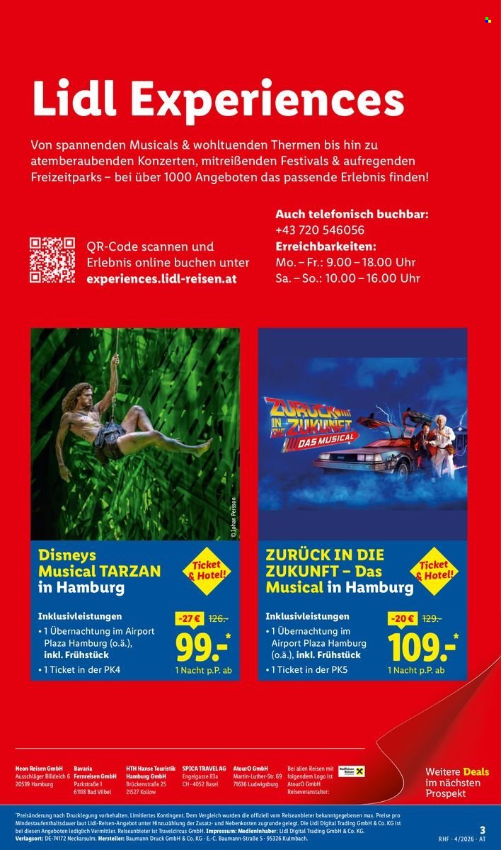 LIDL Flugblatt - April Reise-Highlights