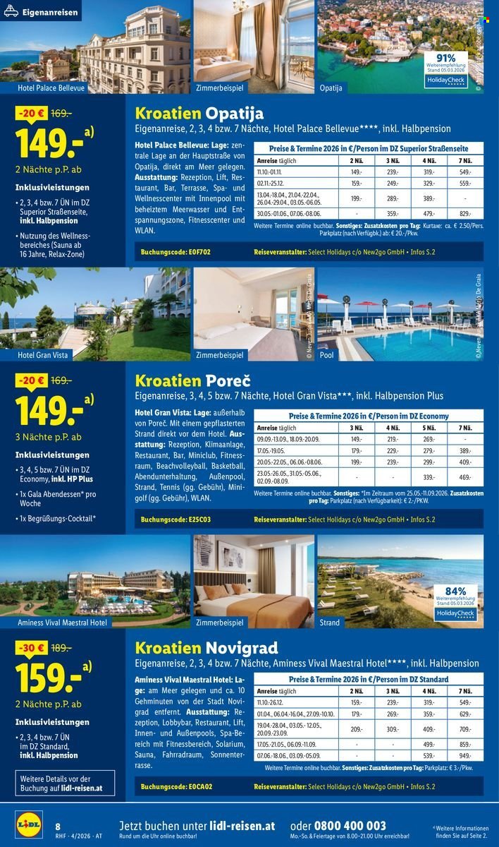 LIDL Flugblatt - April Reise-Highlights