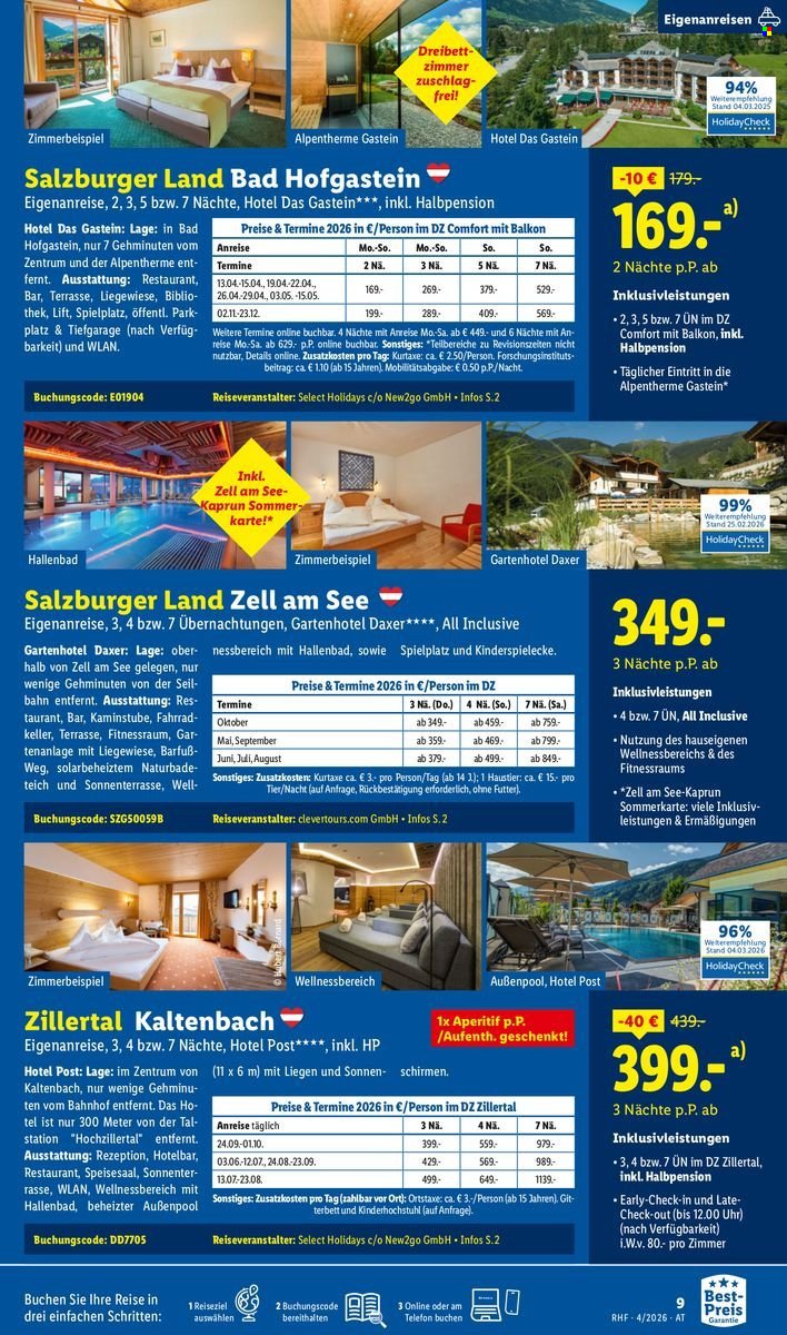 LIDL Flugblatt - April Reise-Highlights