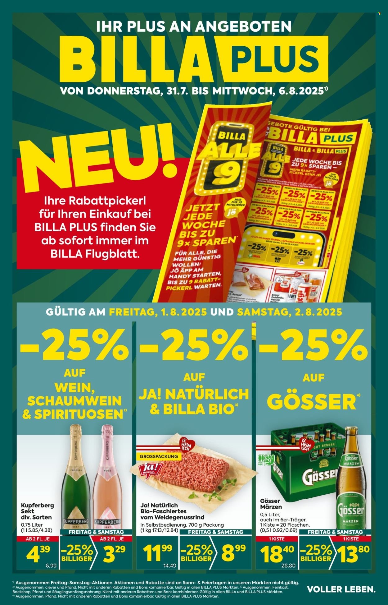 BILLA PLUS Flugblatt - Ab Donnerstag, 31.7.2025 (2025-07-31 - 2025-08-06) | 1