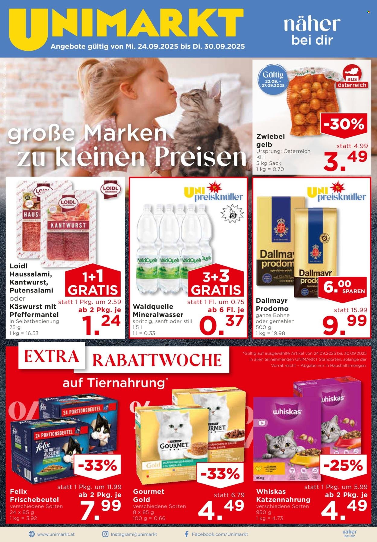 UNIMARKT Flugblatt - Ab Mittwoch, 24.9.2025 (2025-09-24 - 2025-09-30) | 1