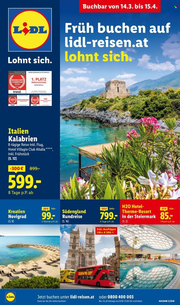 LIDL Flugblatt - Reisen - März/April Reise-Highlights