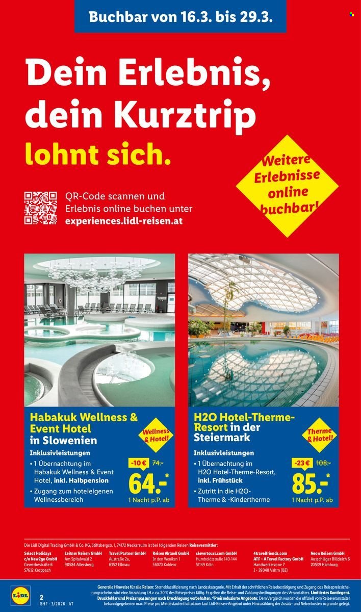 LIDL Flugblatt - Reisen - März/April Reise-Highlights