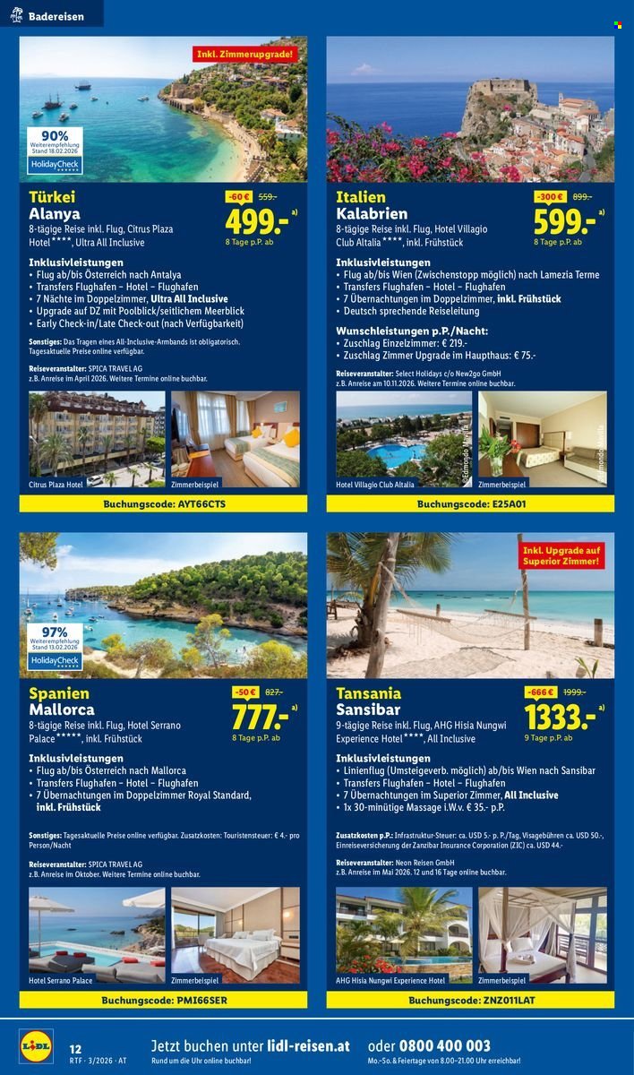 LIDL Flugblatt - Reisen - März/April Reise-Highlights