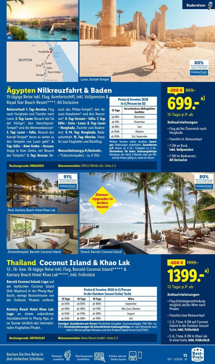LIDL Flugblatt - Reisen - März/April Reise-Highlights