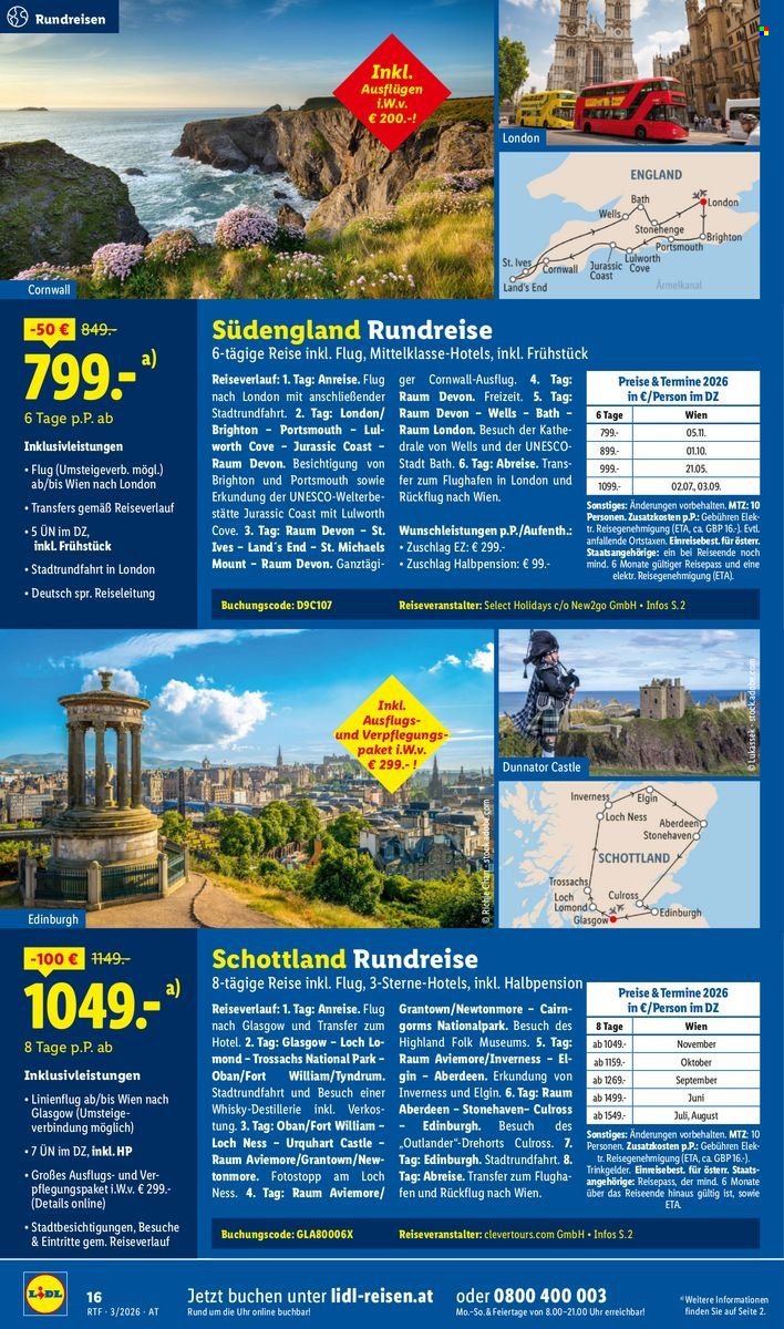 LIDL Flugblatt - Reisen - März/April Reise-Highlights