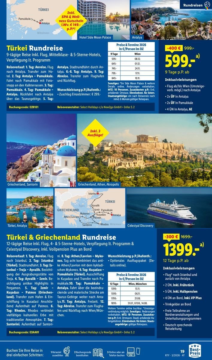 LIDL Flugblatt - Reisen - März/April Reise-Highlights
