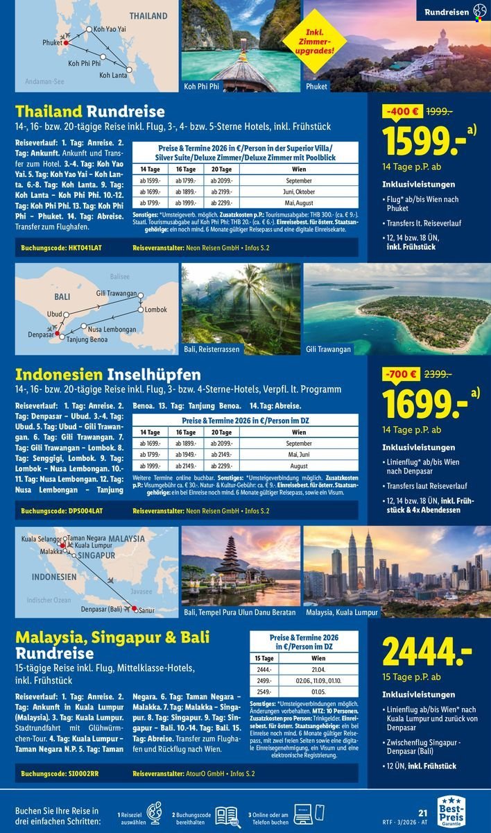 LIDL Flugblatt - Reisen - März/April Reise-Highlights