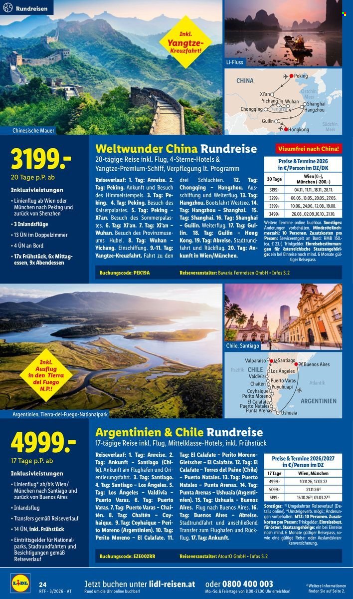 LIDL Flugblatt - Reisen - März/April Reise-Highlights