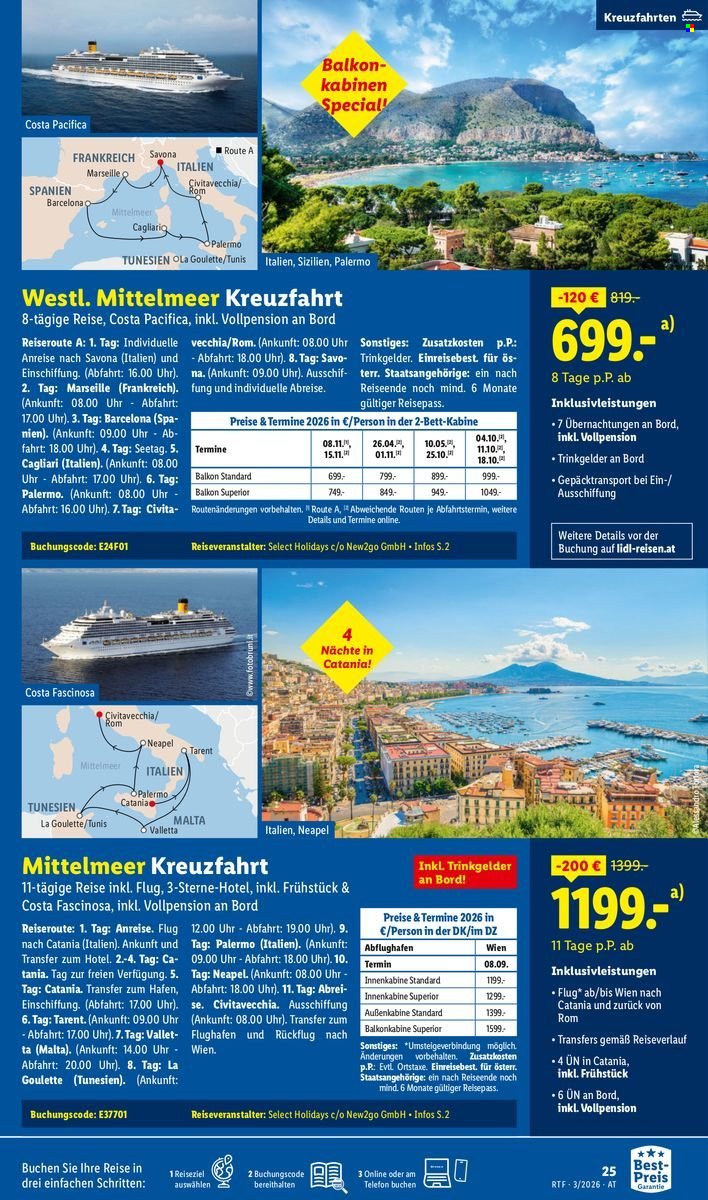LIDL Flugblatt - Reisen - März/April Reise-Highlights