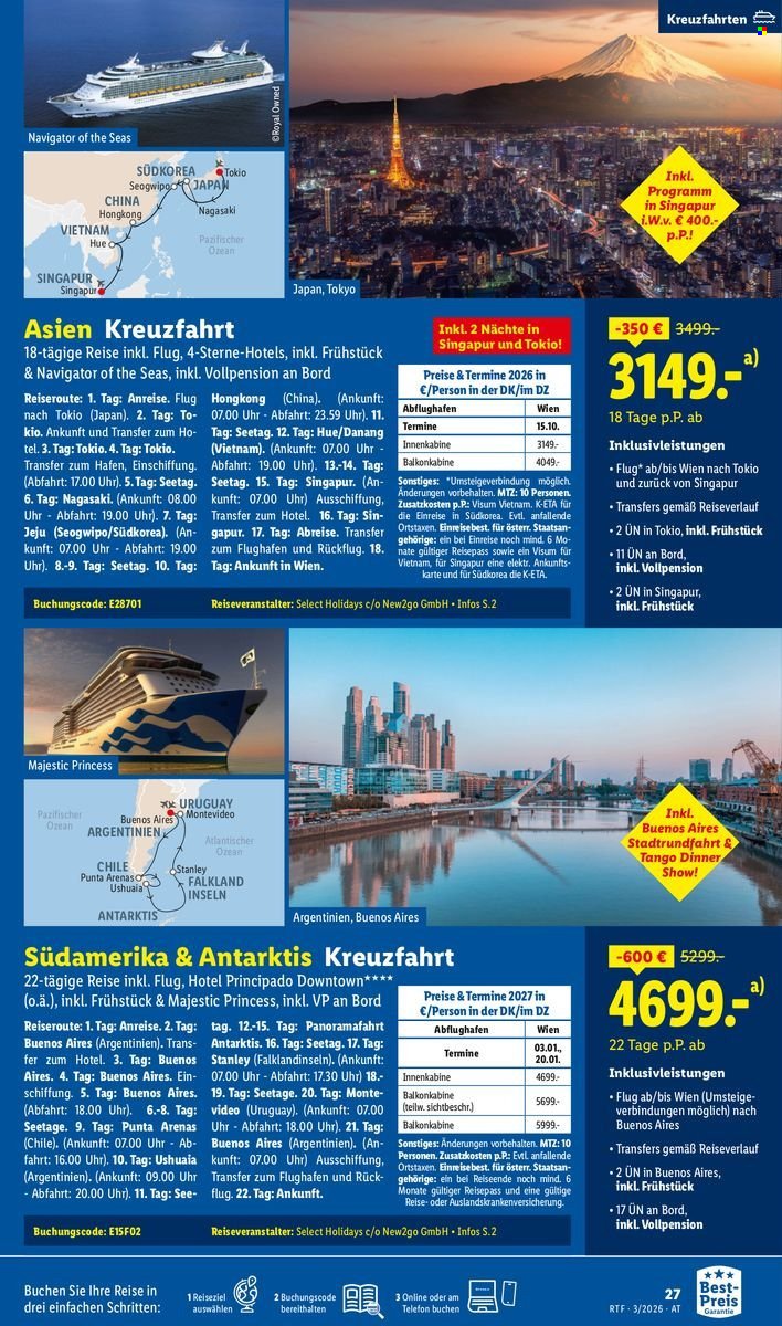 LIDL Flugblatt - Reisen - März/April Reise-Highlights