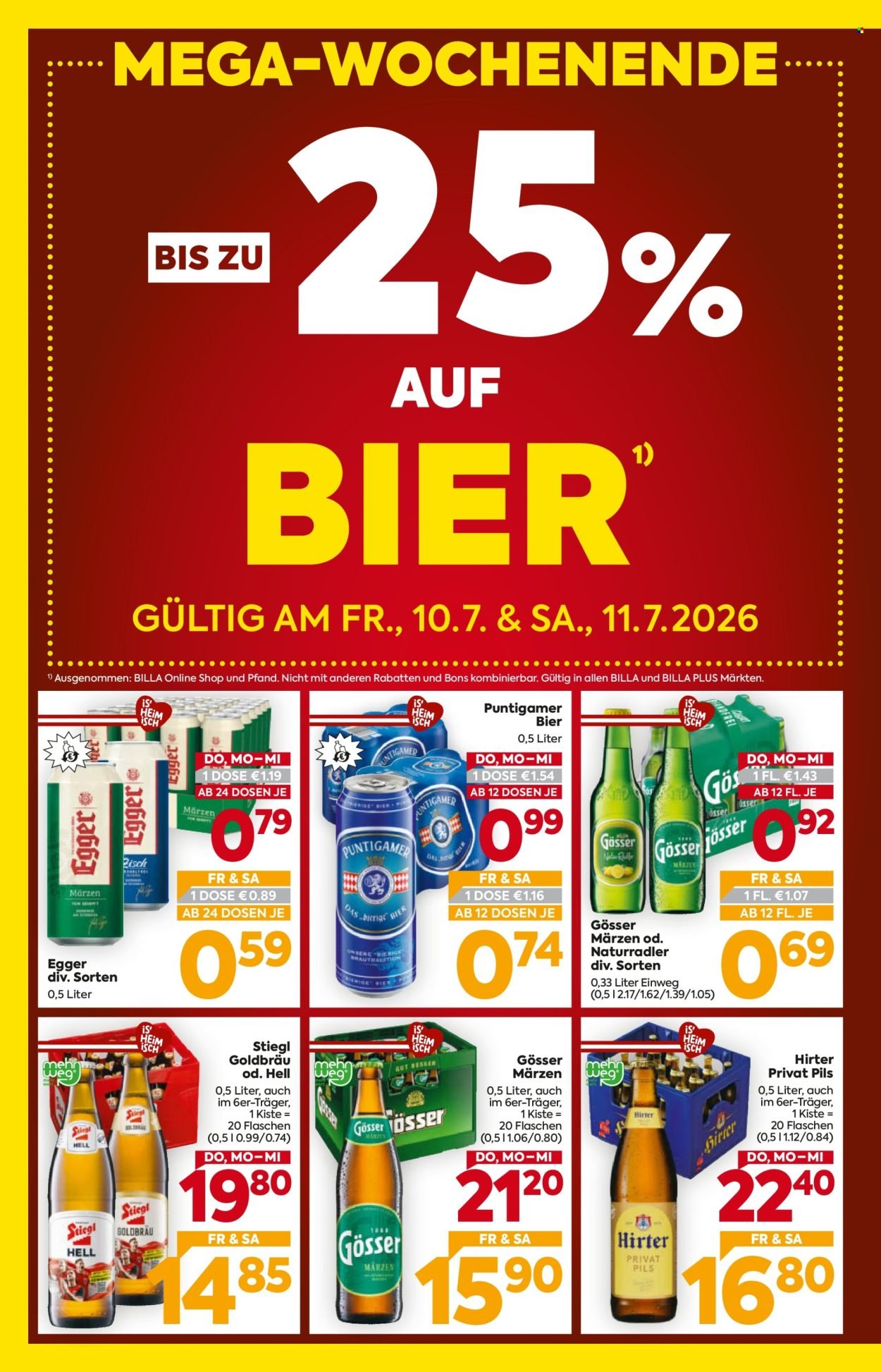 BILLA Flugblatt - Ab Donnerstag, 9.7.2026