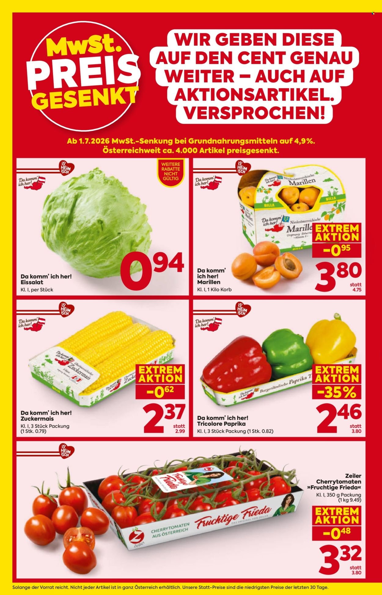 BILLA Flugblatt - Ab Donnerstag, 9.7.2026
