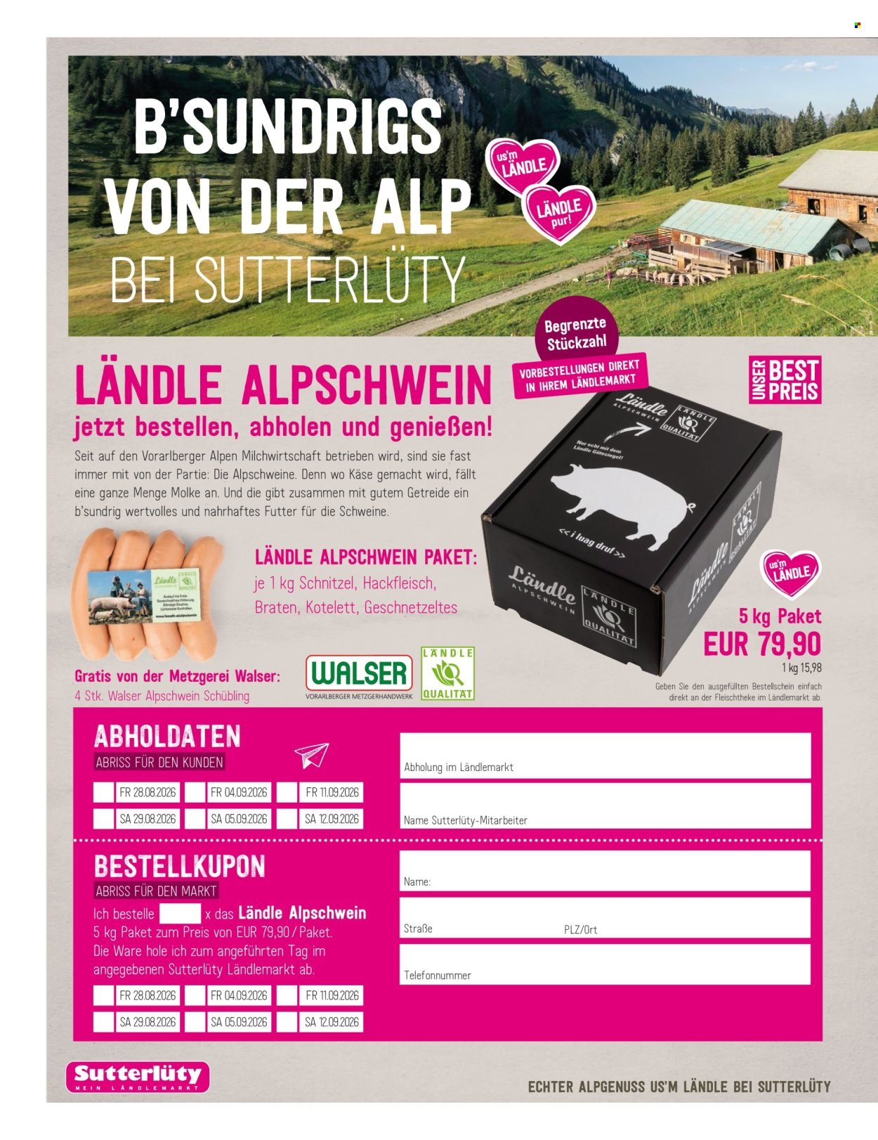 SUTTERLÜTY Flugblatt - Ab Donnerstag, 30.7.2026