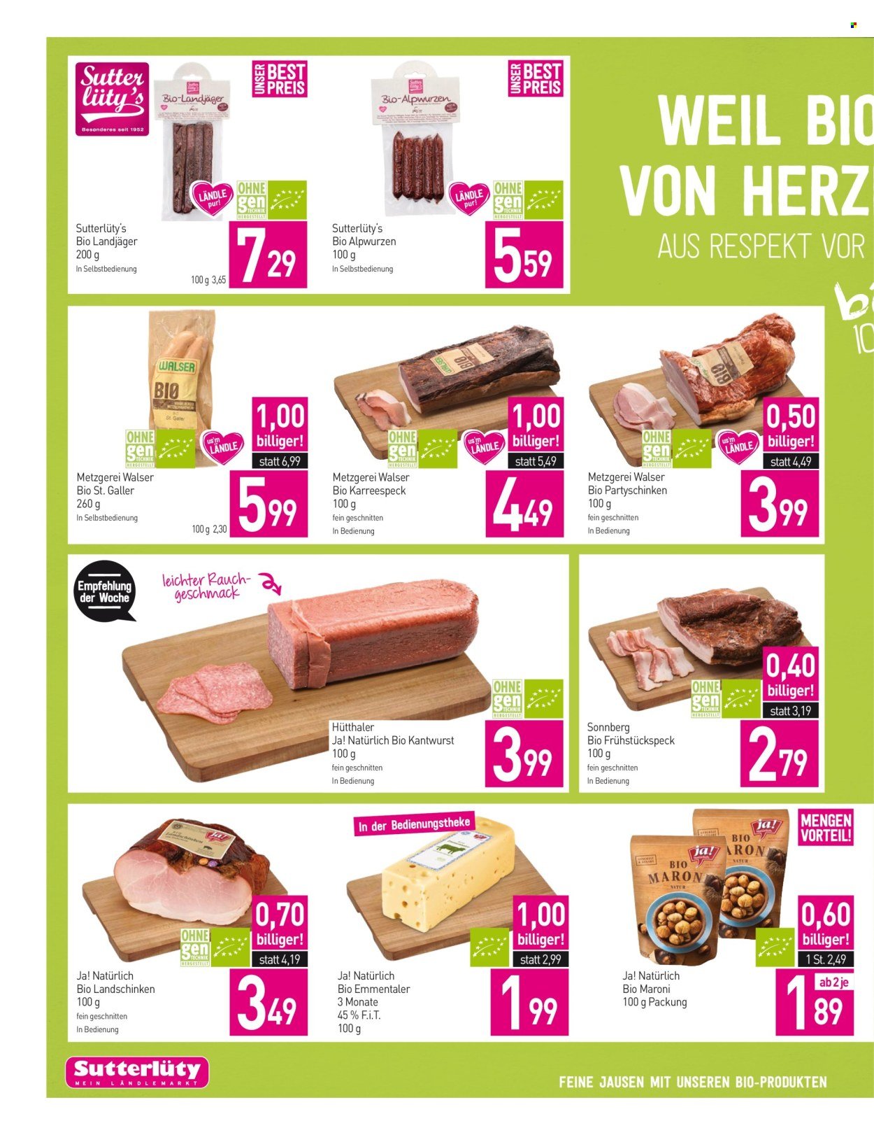 SUTTERLÜTY Flugblatt - Ab Donnerstag, 3.9.2026