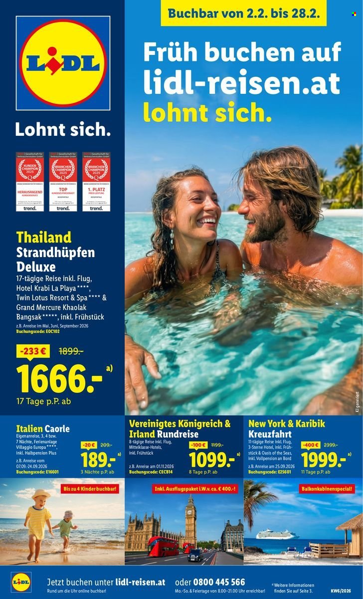 LIDL Flugblatt - Frühbucher-Highlights