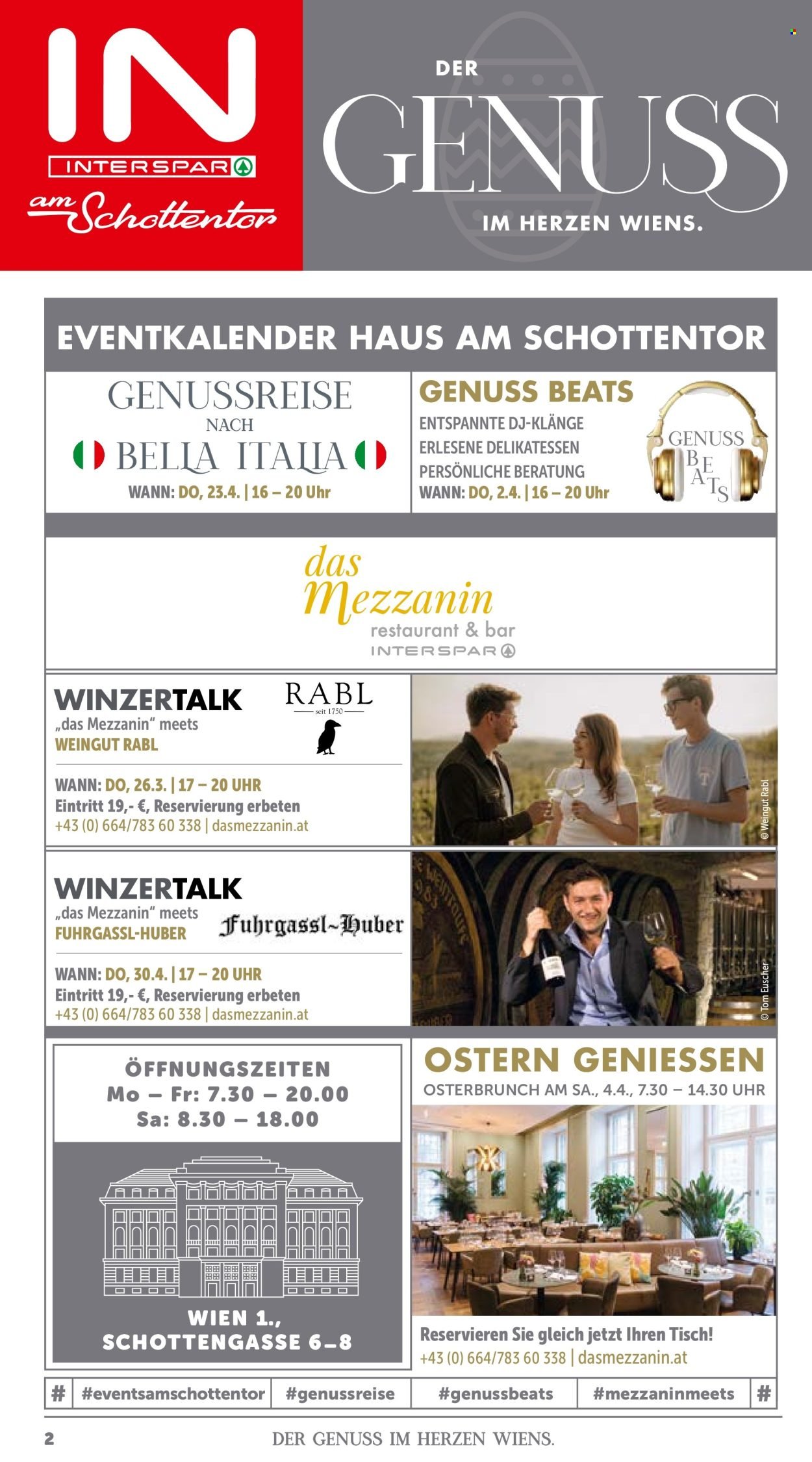 INTERSPAR Flugblatt - Der Gennus im herzen Wiens