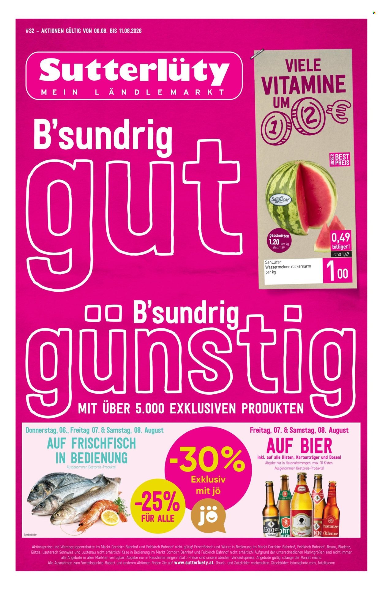SUTTERLÜTY Flugblatt - Ab Donnerstag, 6.8.2026