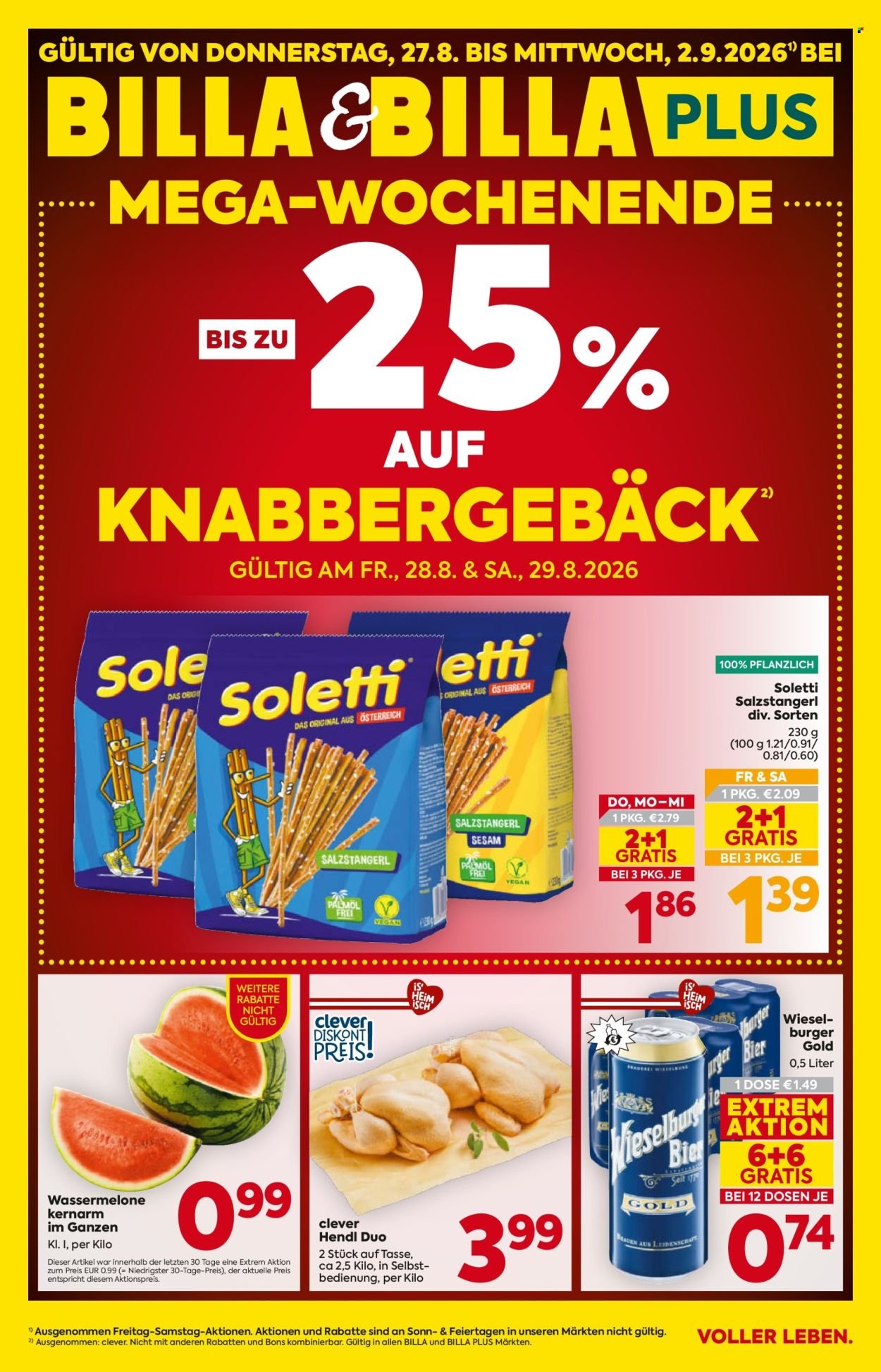 BILLA Flugblatt - Ab Donnerstag, 27.8.2026