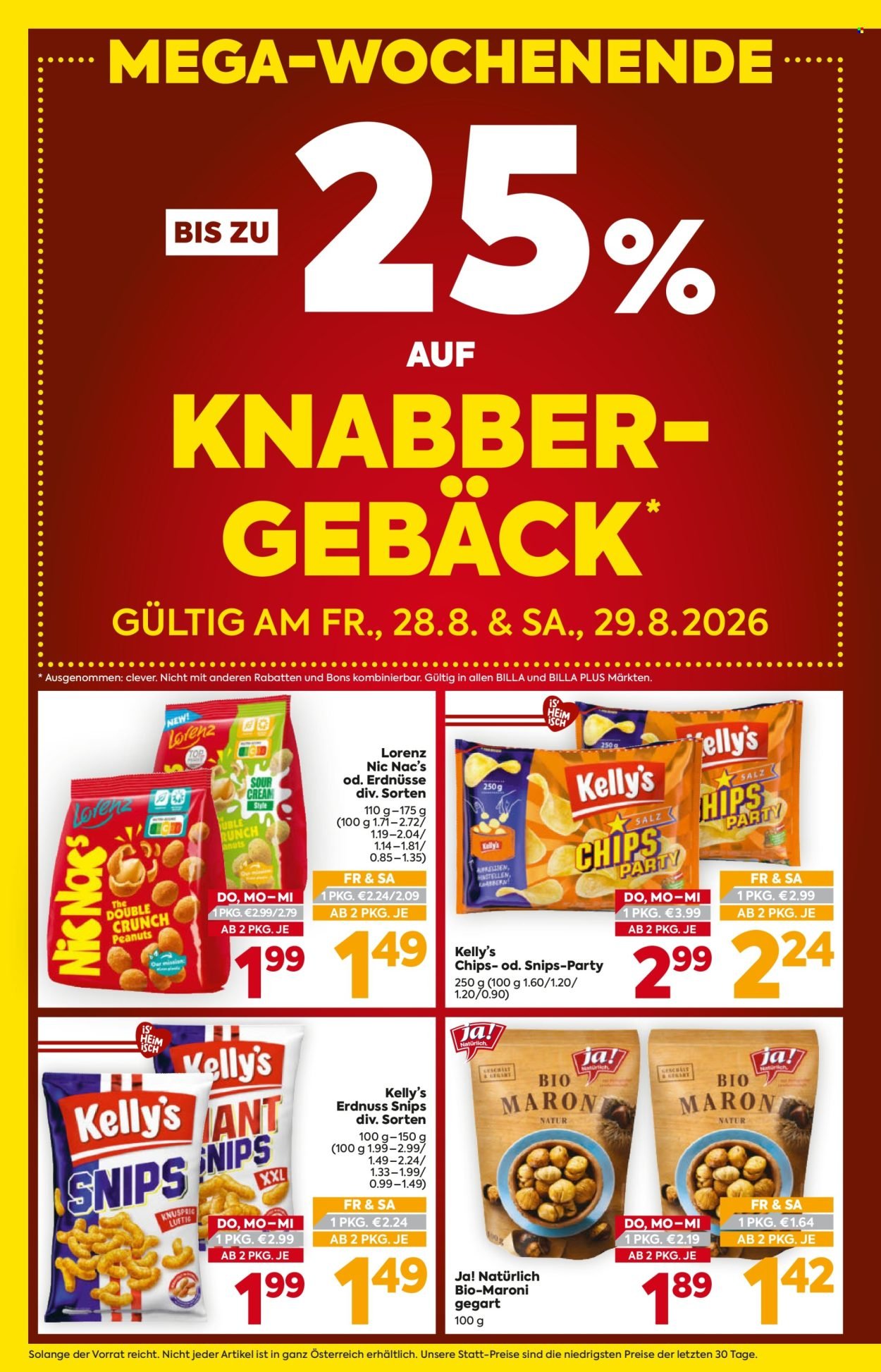 BILLA Flugblatt - Ab Donnerstag, 27.8.2026