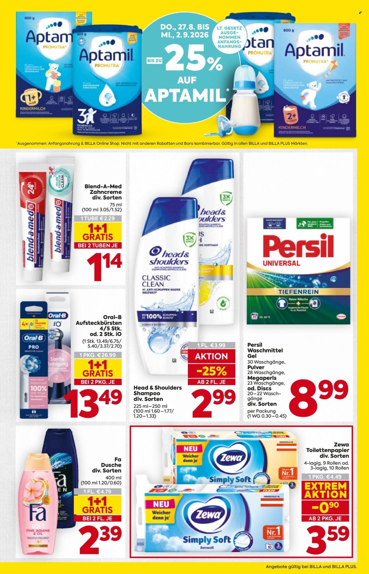 BILLA Flugblatt - Ab Donnerstag, 27.8.2026