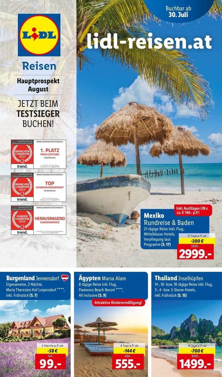 LIDL Flugblatt - August Reise-Highlights (2025-08-20) | 1