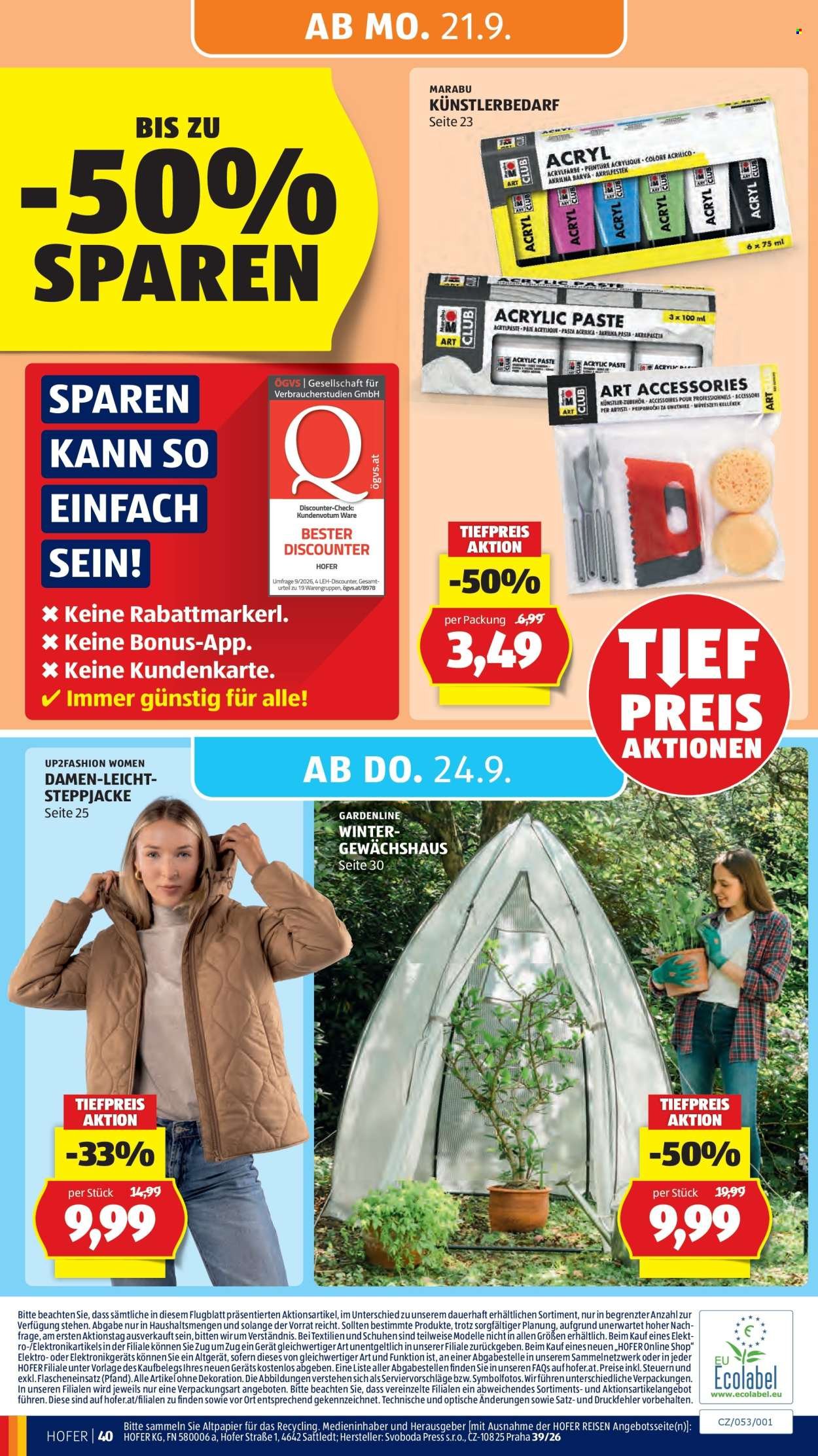 HOFER Flugblatt - Ab Freitag, 18.9.2026