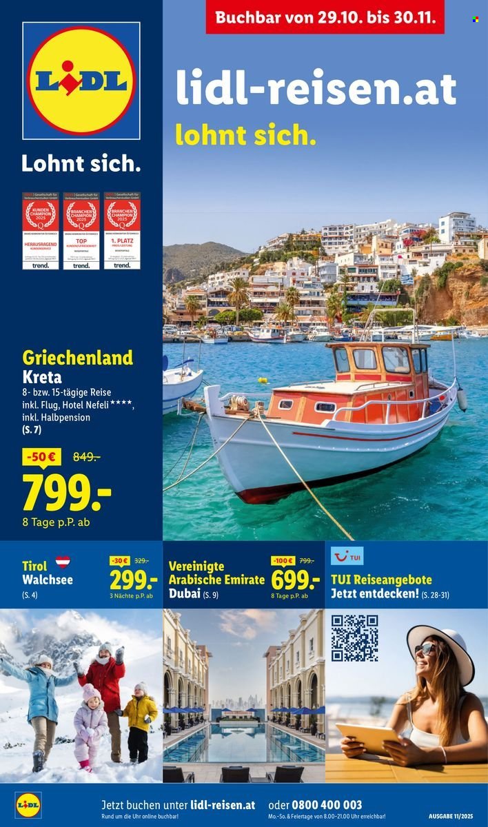 LIDL Flugblatt - Reisen - November Reise-Highlights (2025-10-29 - 2025-11-30) | 1