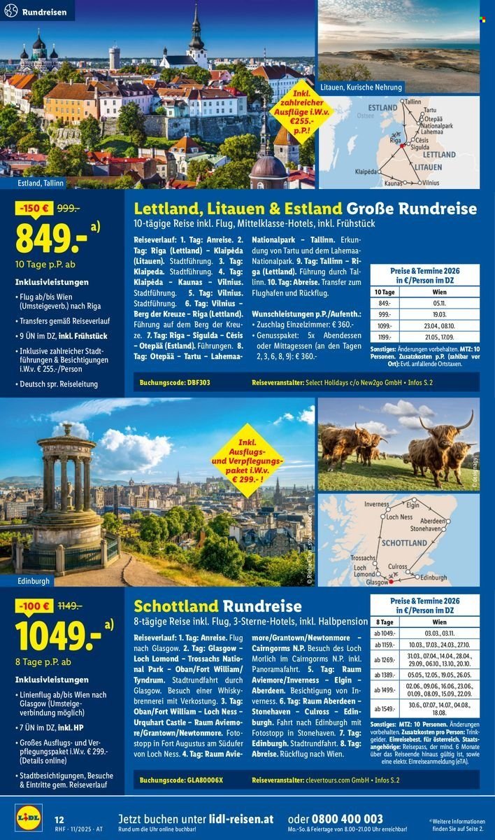 LIDL Flugblatt - Reisen - November Reise-Highlights (2025-10-29 - 2025-11-30) | 12